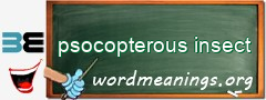 WordMeaning blackboard for psocopterous insect
